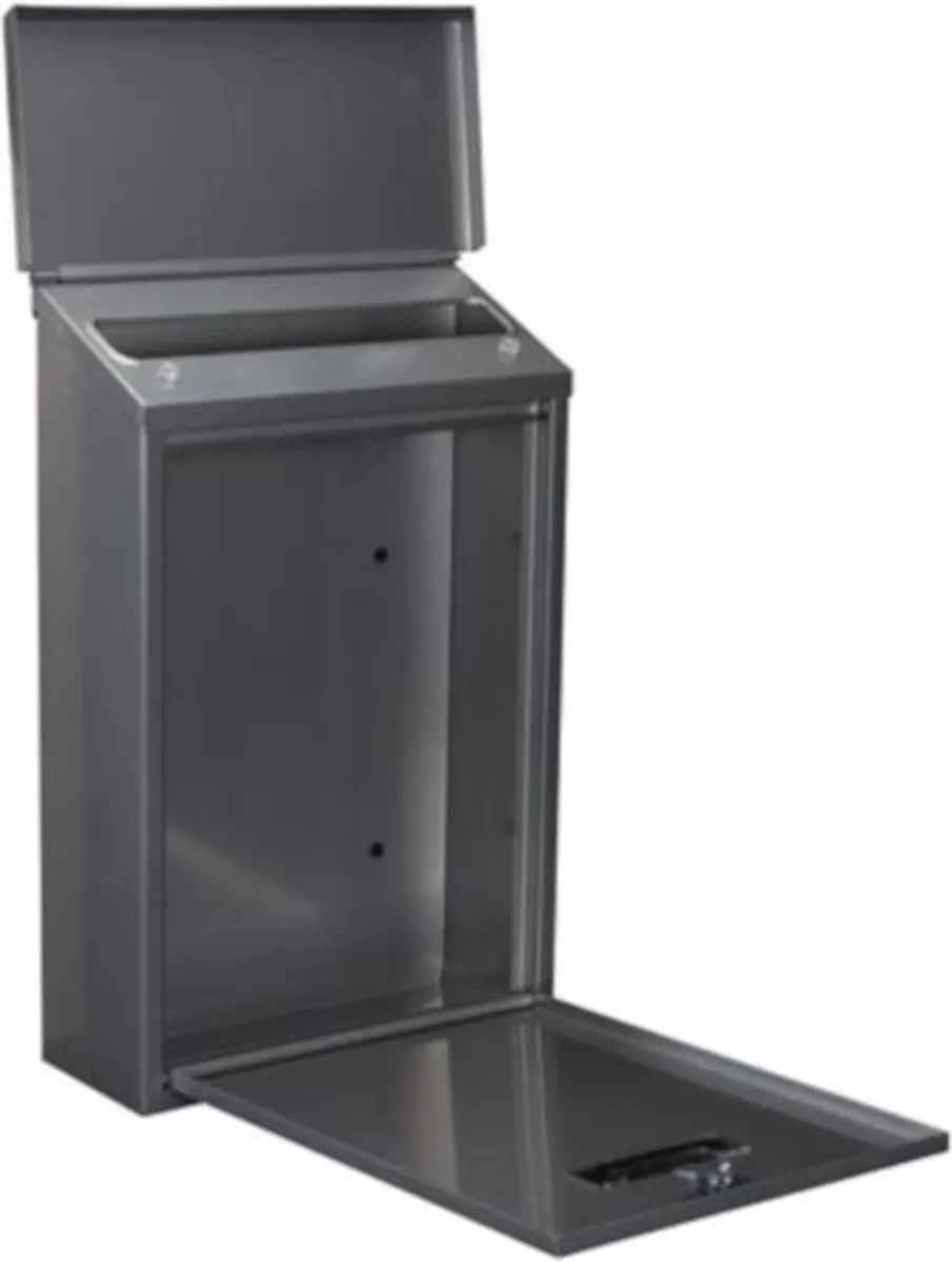 Perel Brievenbus Rio Wandmontage - 39,5x27x10cm - Zilvergrijs