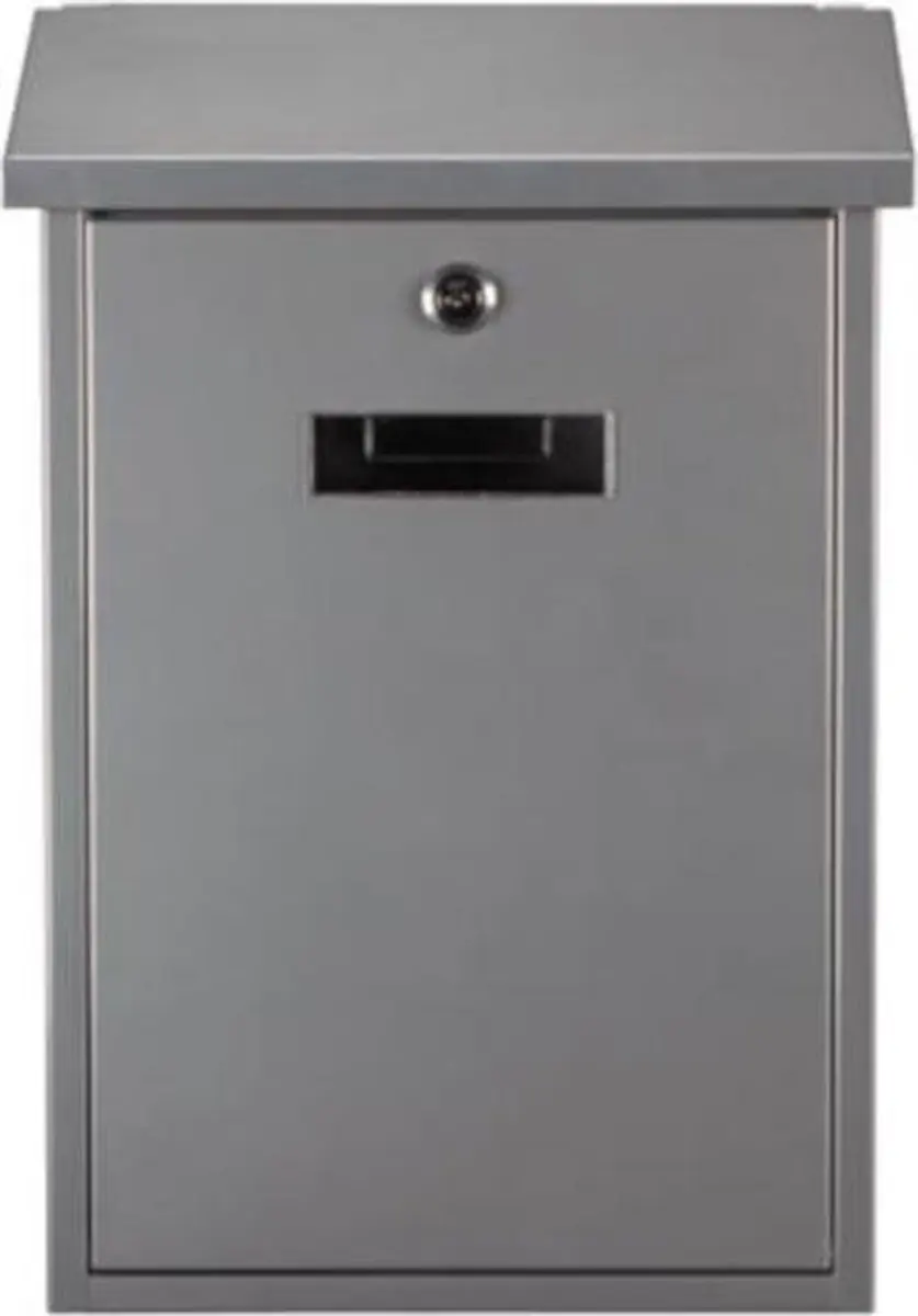 Perel Brievenbus Rio Wandmontage - 39,5x27x10cm - Zilvergrijs