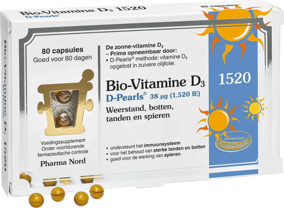 Pharma Nord Bio vitamine D3 38mcg 80 Capsules