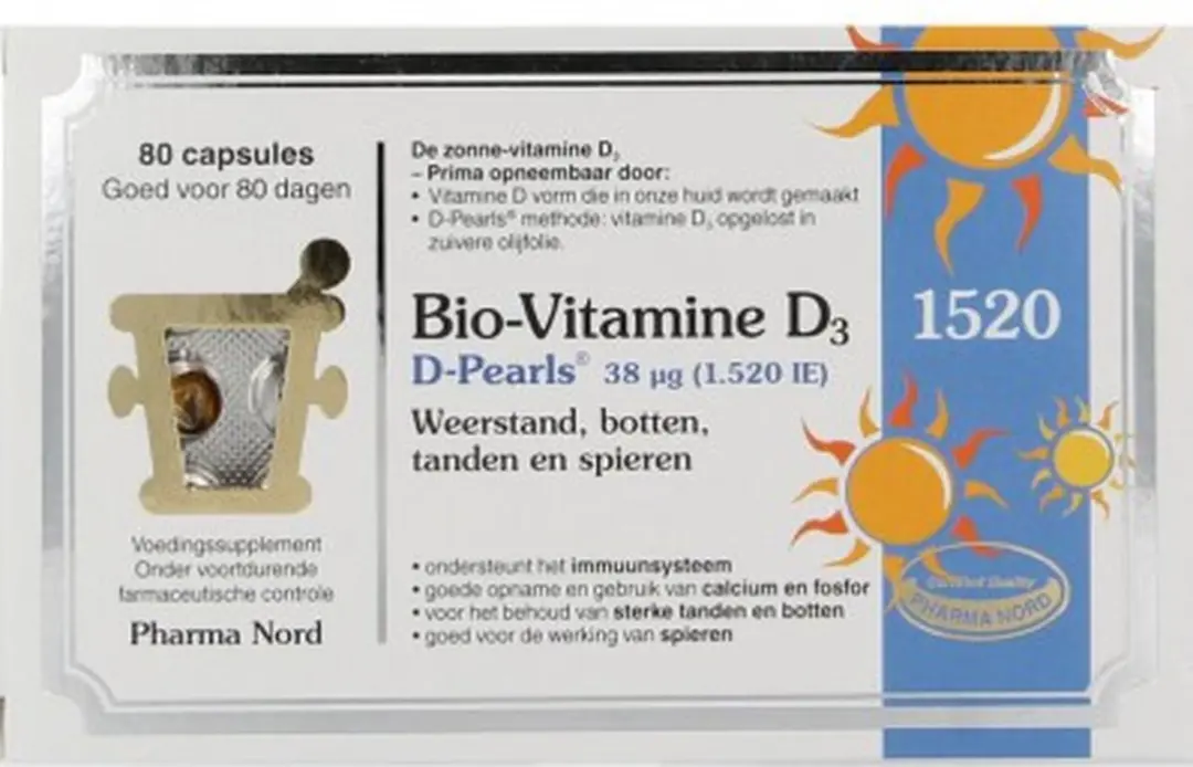 Pharma Nord Bio vitamine D3 38mcg 80 Capsules