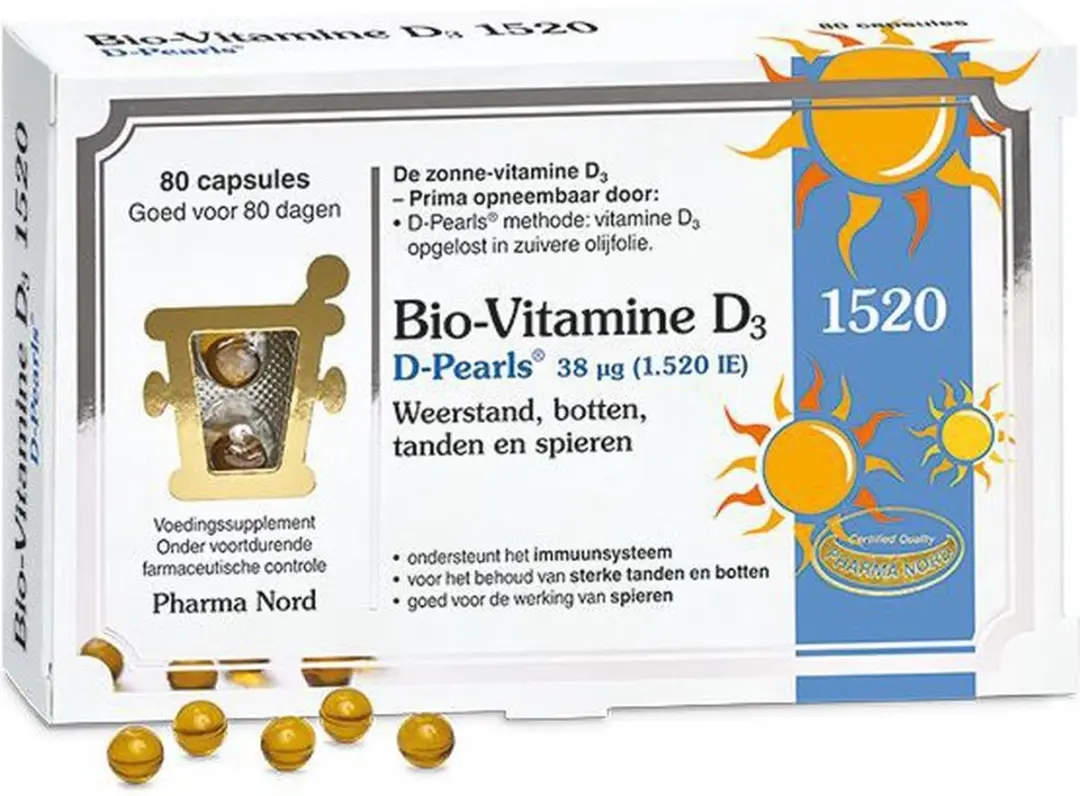 Pharma Nord Bio vitamine D3 38mcg 80 Capsules