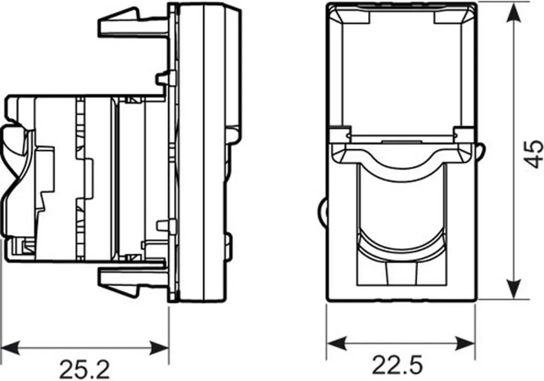 Legrand Mosaic Connector Cat6 FTP RJ45 1 Module