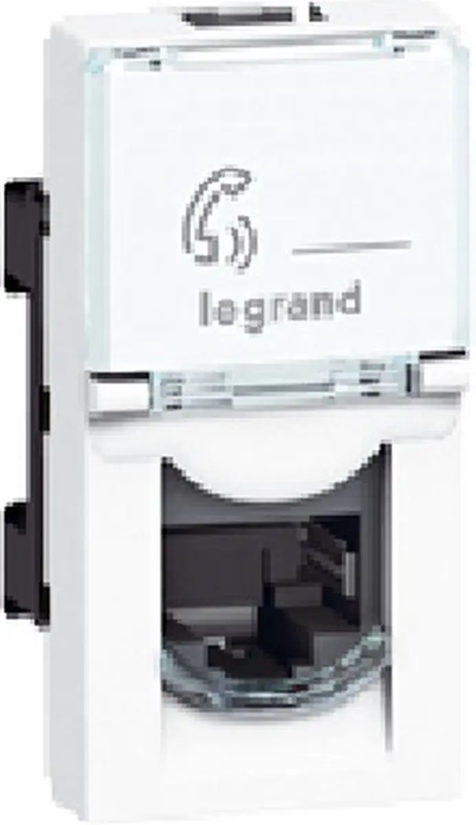 Legrand Mosaic Connector Cat6 FTP RJ45 1 Module - Wit