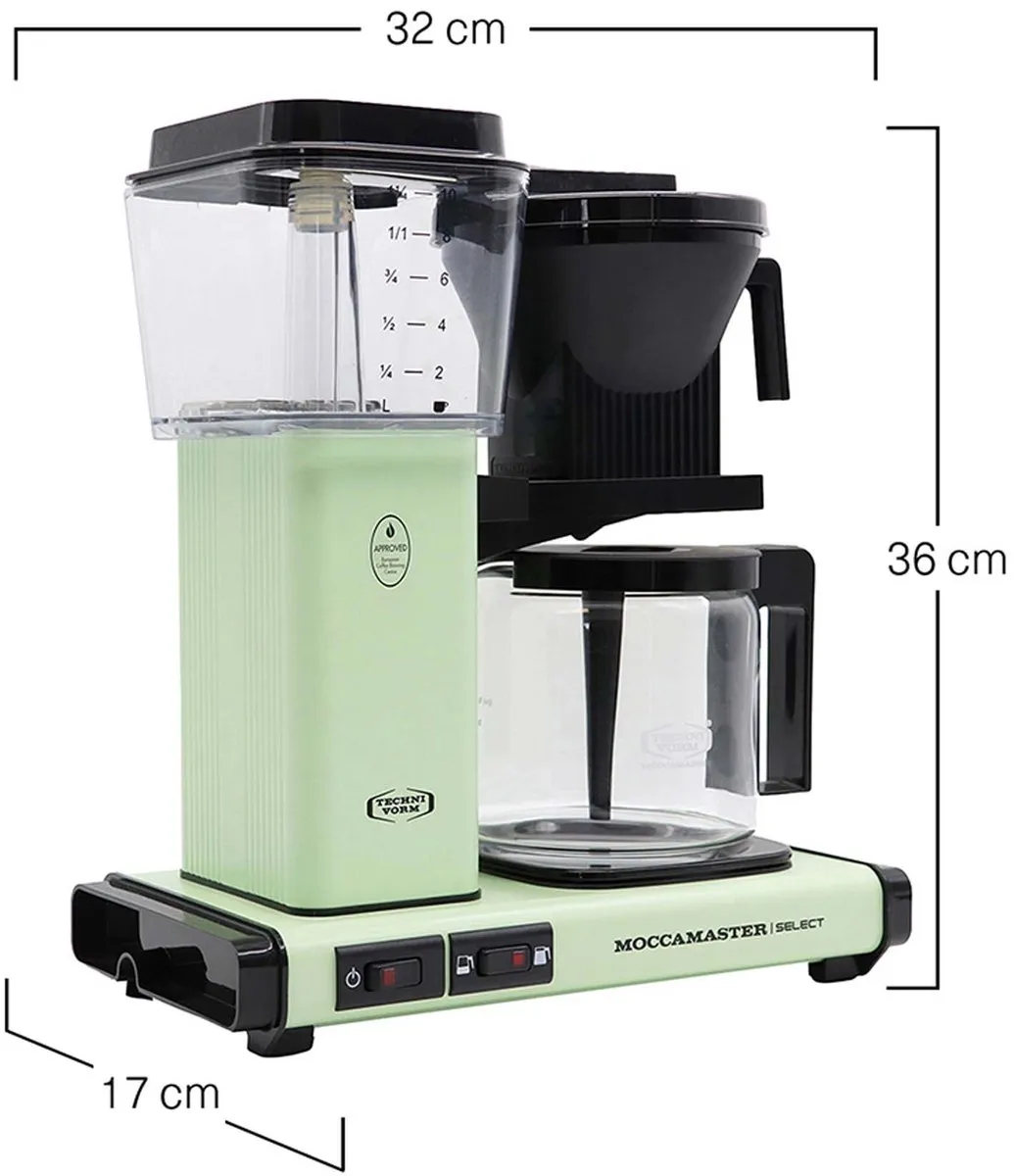 Moccamaster KBG Select Filterkoffiezetapparaat - 10 Kopjes - Pastel Green