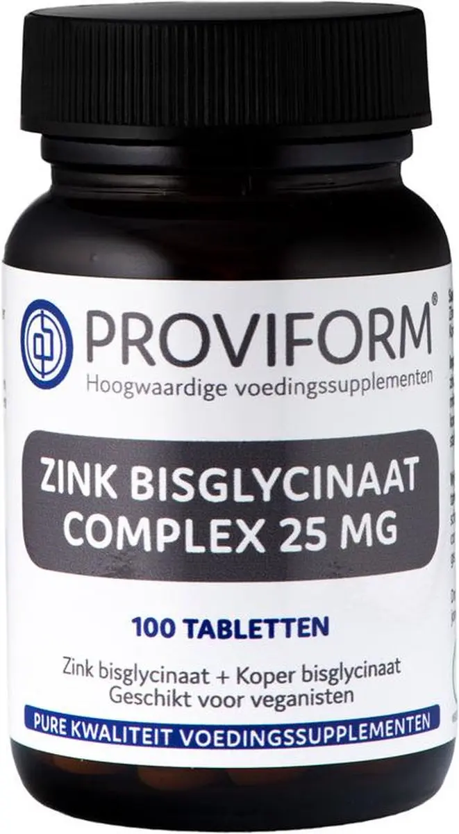 Proviform Zink Bisglycinaat 25mg 100 Tabletten