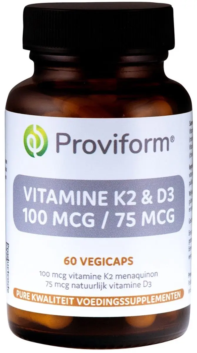Proviform Vitamine K2 100mcg & D3 75mcg 60 Vegetarische capsules