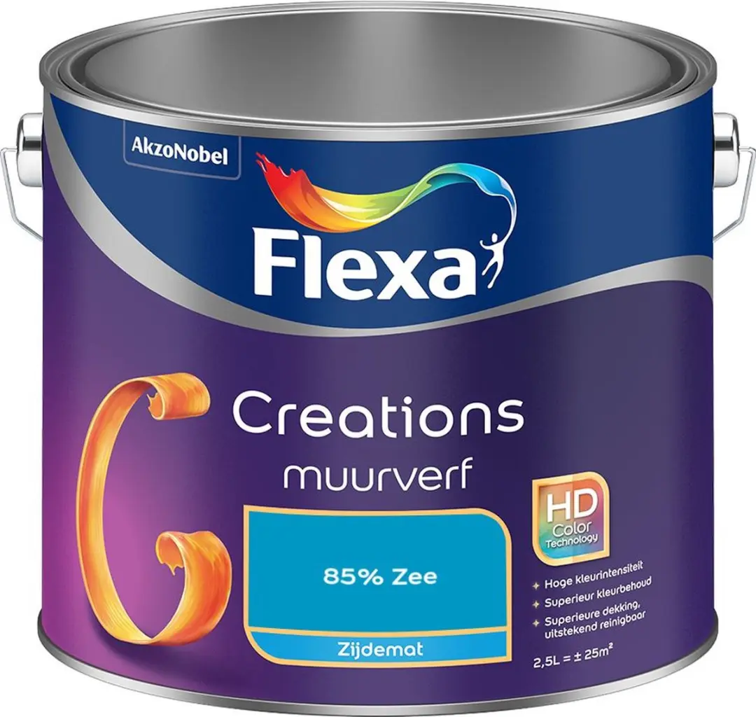 Flexa Creations Muurverf Zijdemat 85% Zee