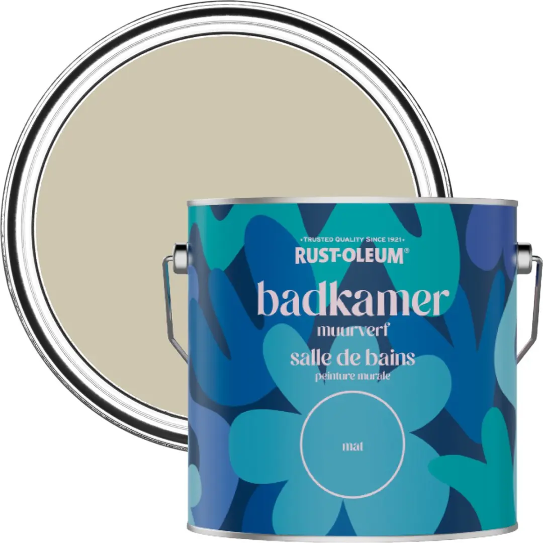 Rust-Oleum Beige Badkamerverf Zilversalie 2,5L