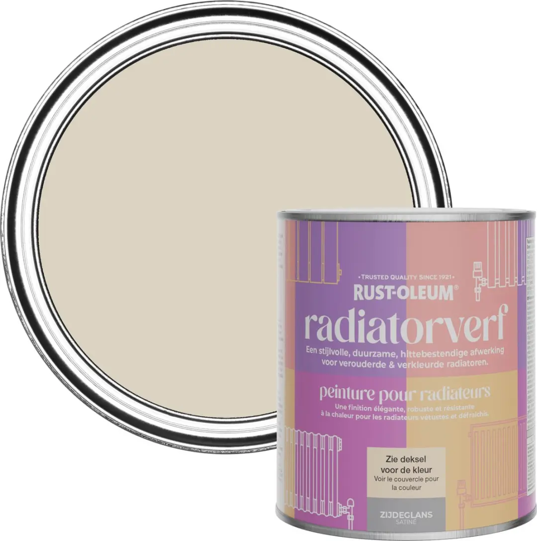 Rust-Oleum Lichtbruin Radiatorverf Zijdeglans 750ml