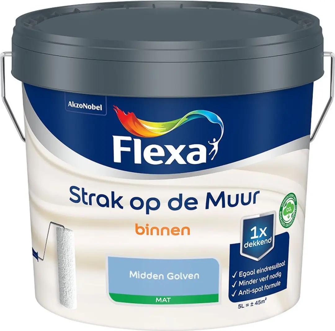 Flexa Strak op de Muur Binnen Mat Midden Golven Mengverf 5L