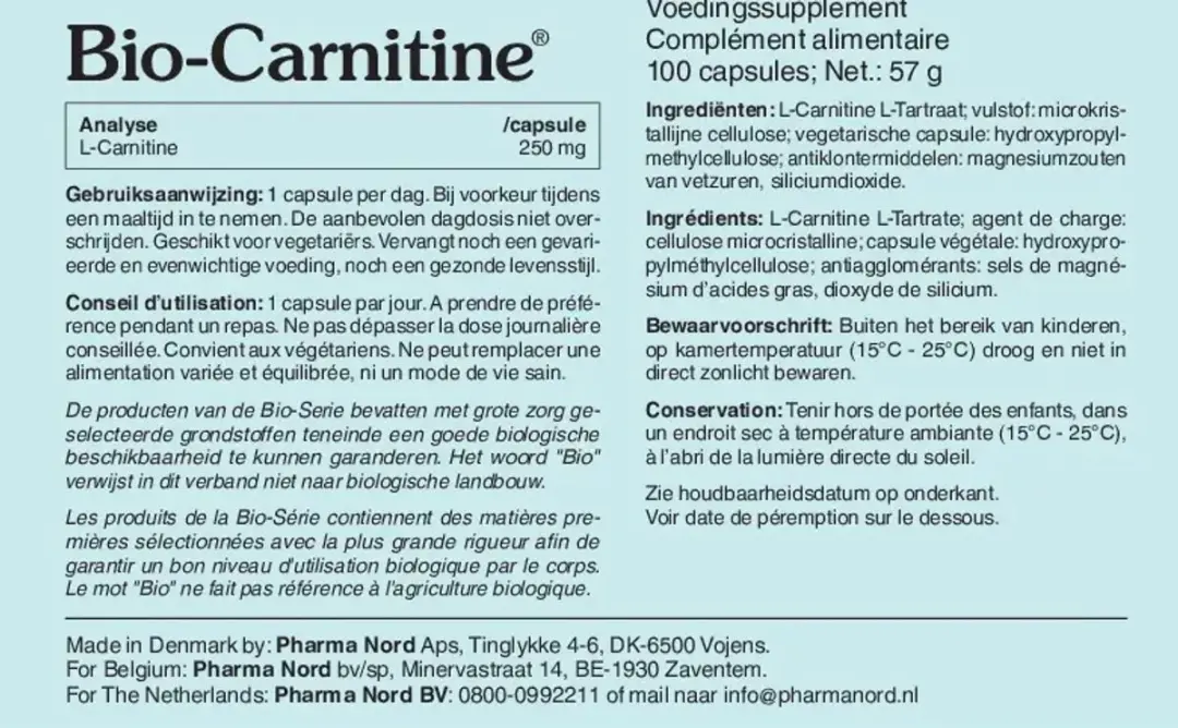 Pharma Nord Bio carnitine 100 Capsules