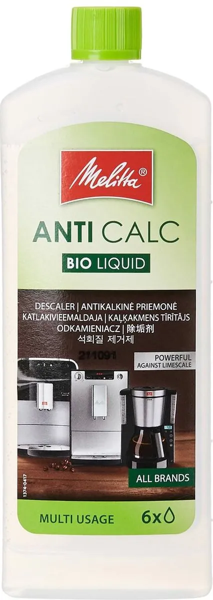 Melitta Ontkalker Bio Liquide 250ml - o.a. Koffiemachines - Kleurenmix