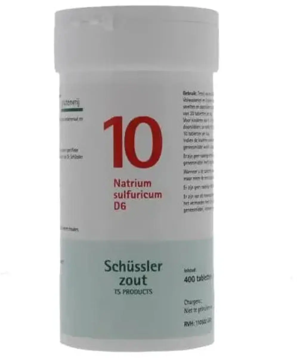 Pfluger Schüssler Zout nr 10 Natrium Sulfuricum D6 - 400 Tabletten