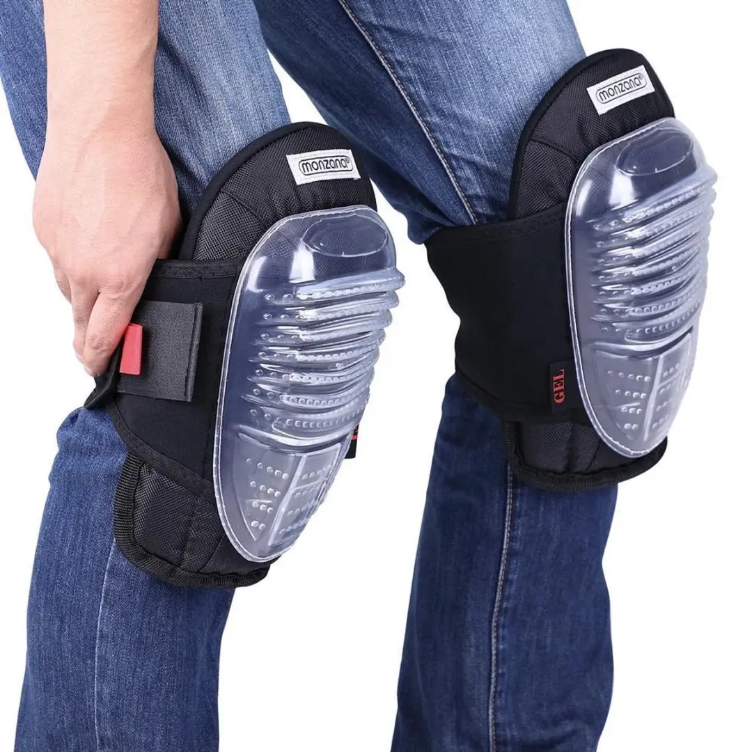 Monzana Gel Kniebeschermers - One Size - Zwart
