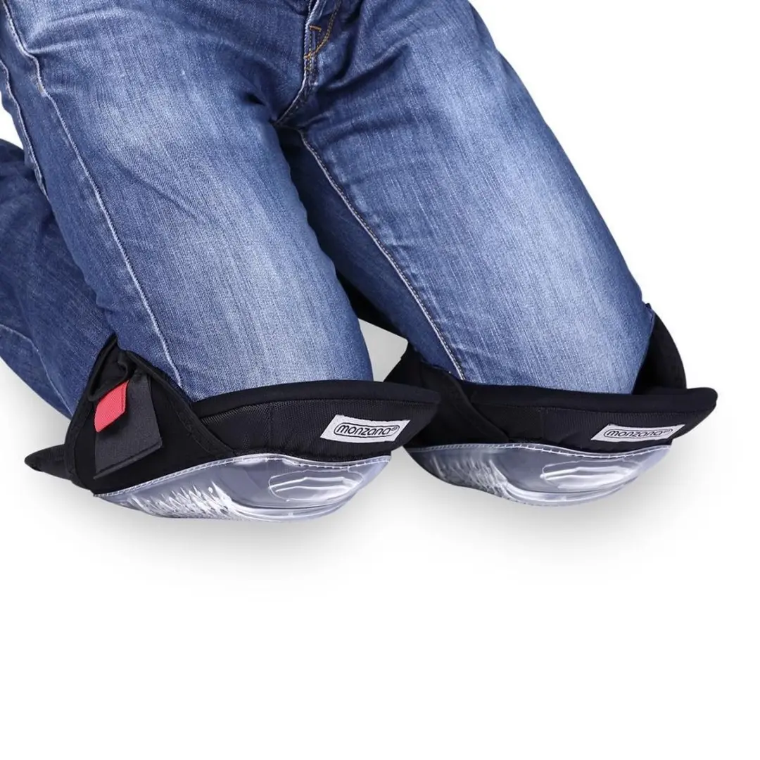 Monzana Gel Kniebeschermers - One Size - Zwart