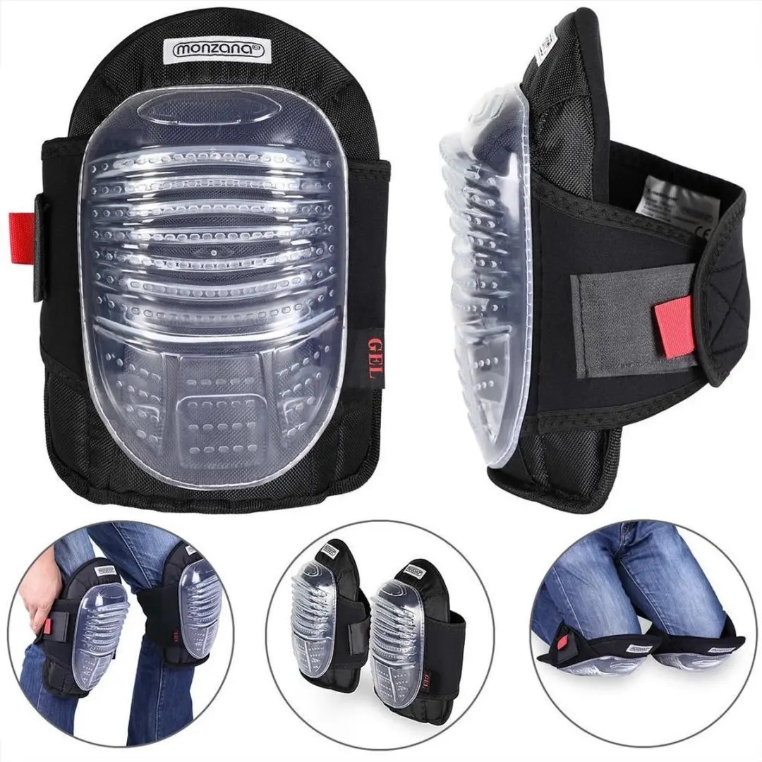 Monzana Gel Kniebeschermers - One Size - Zwart