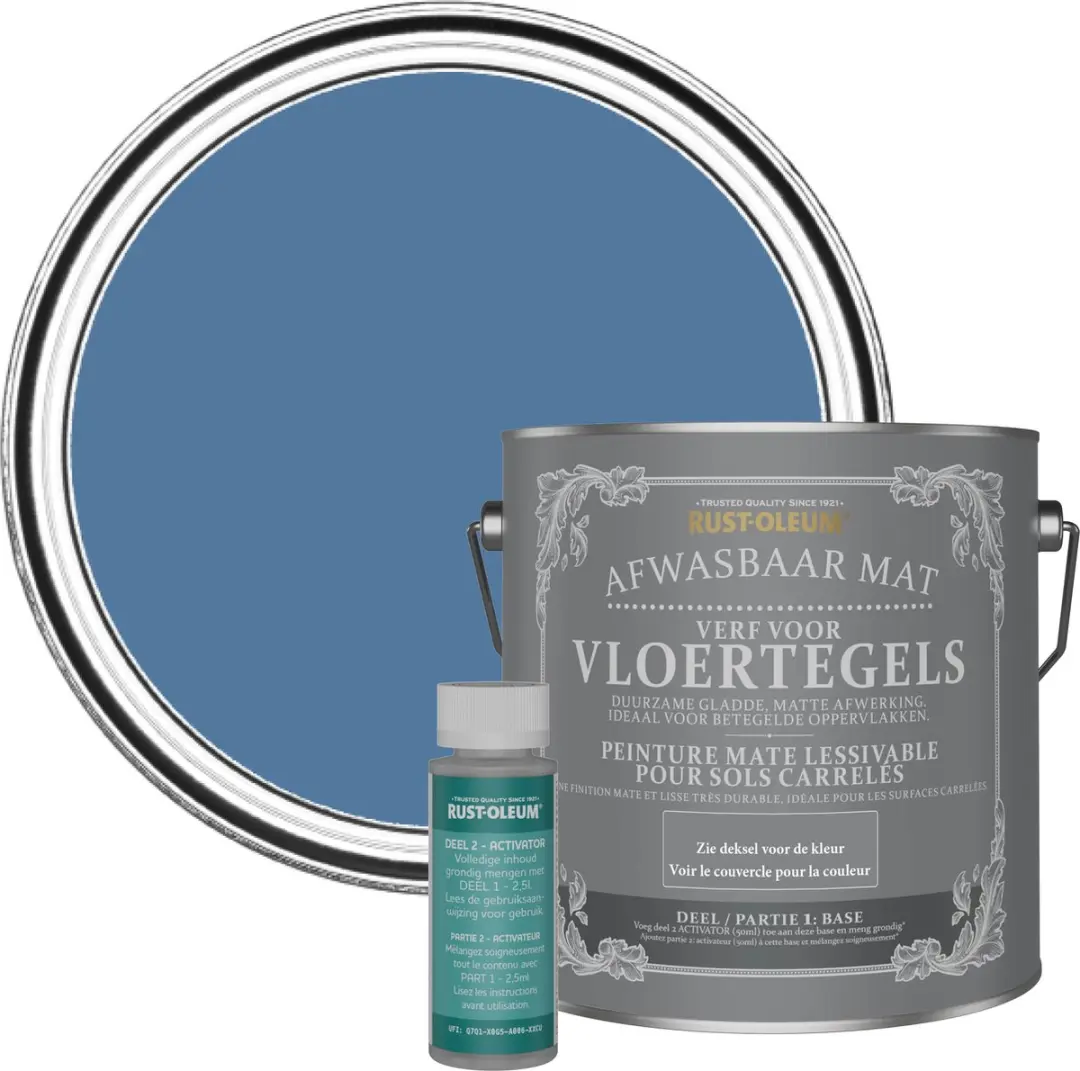 Rust-Oleum Zijdeblauw Vloertegelverf 2,5L