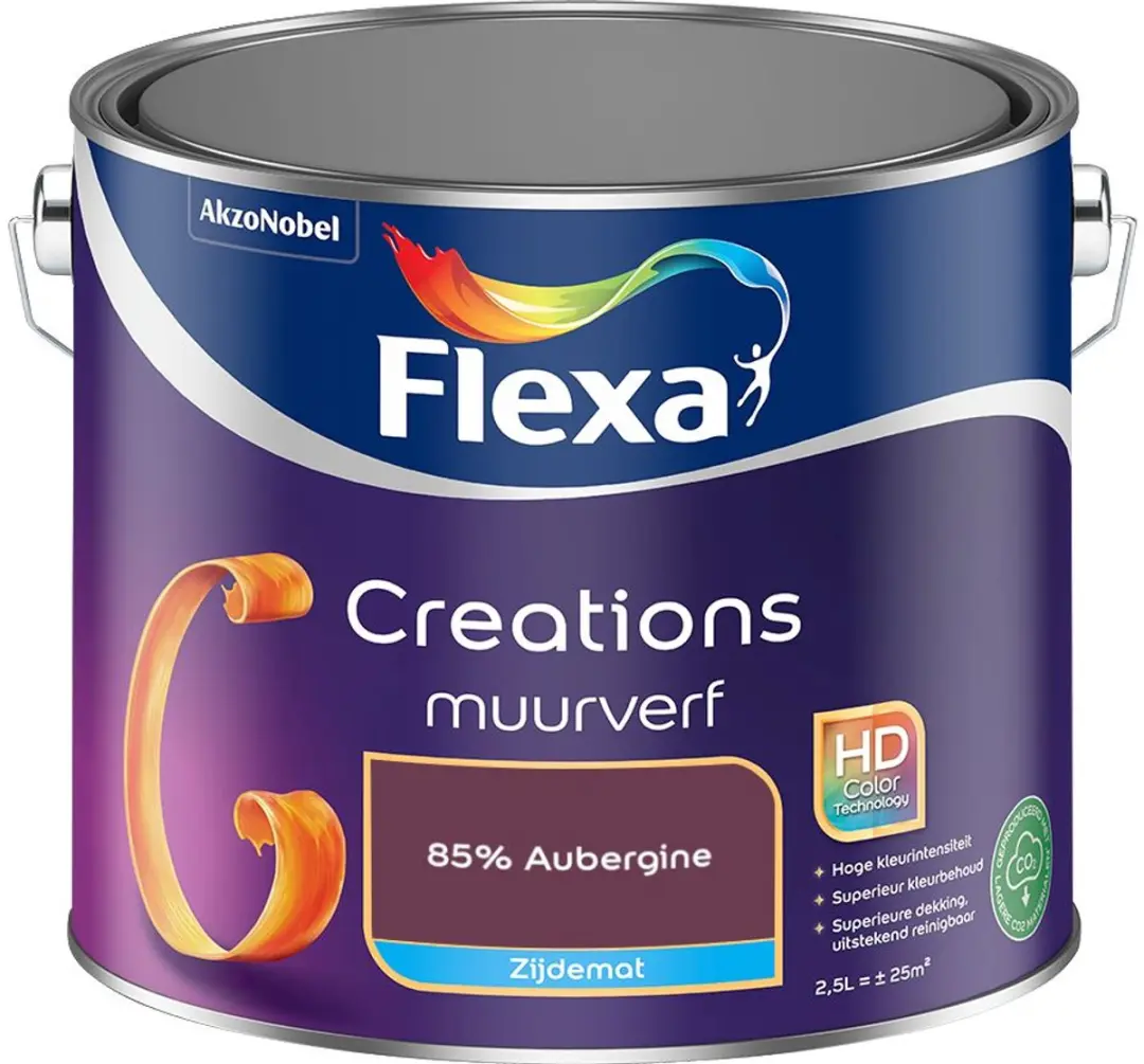 Flexa Creations Muurverf Zijdemat 85% Aubergine