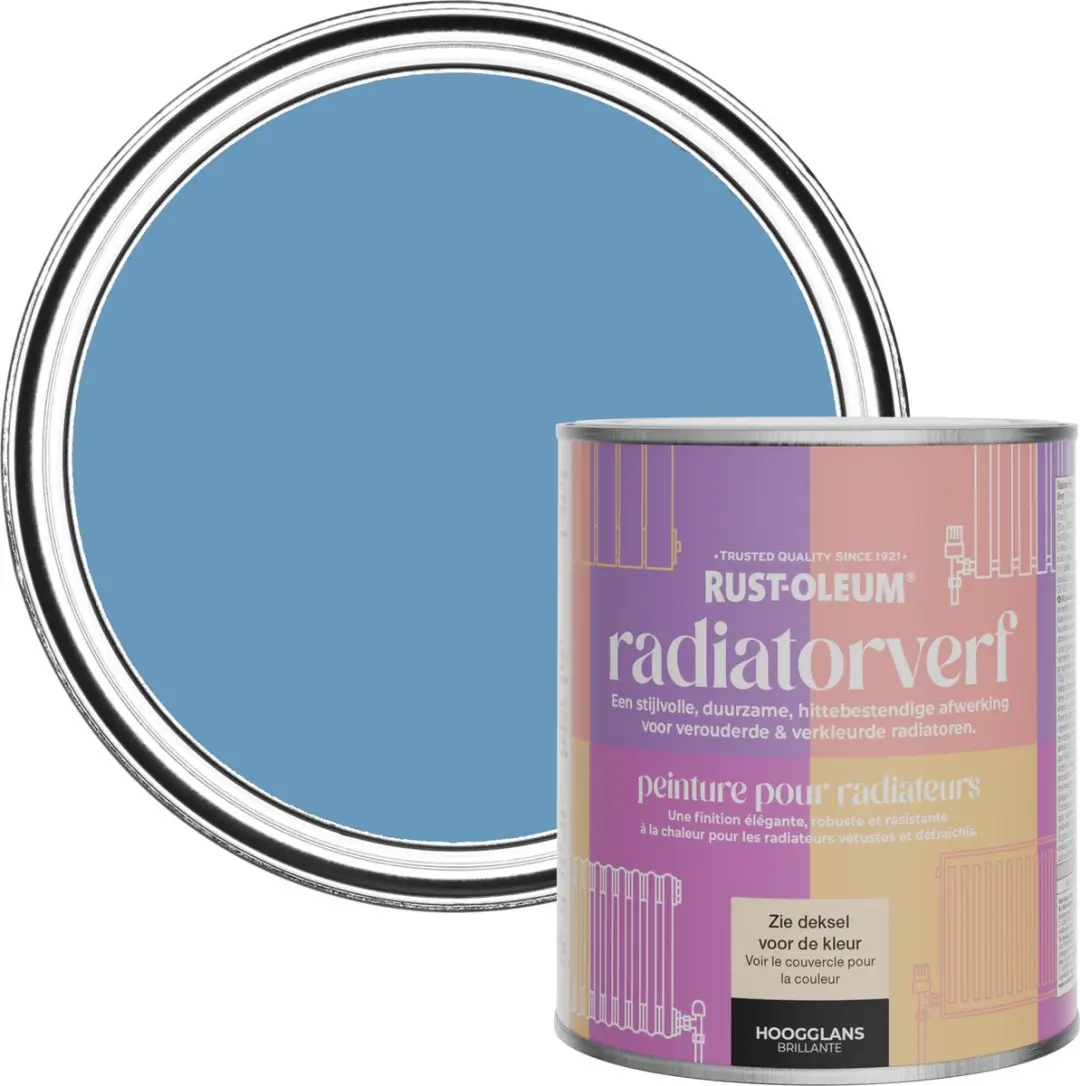 Rust-Oleum Blauw Radiatorverf Hoogglans 750ml
