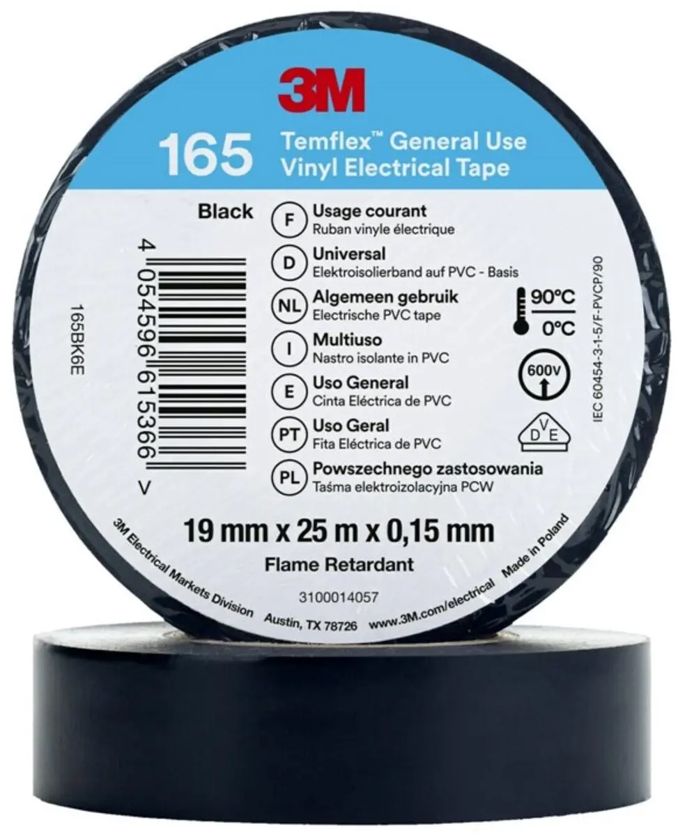 3M Temflex Vinyl Isolatietape 165
