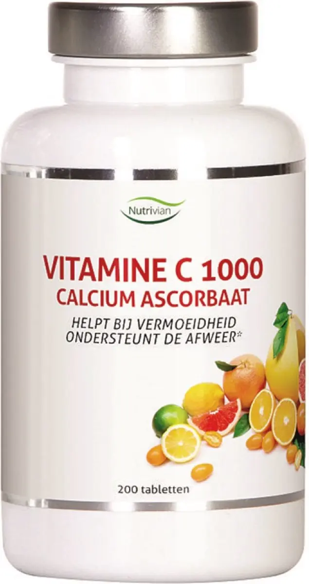 Nutrivian Vitamine C1000 mg calcium ascorbaat 200 Tabletten