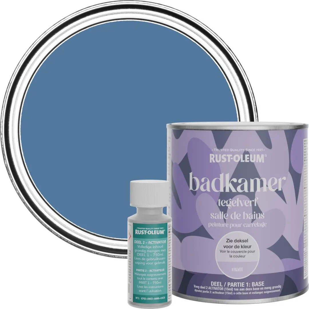 Rust-Oleum Blauw Badkamer Tegelverf Matt Zijdeblauw 750ml