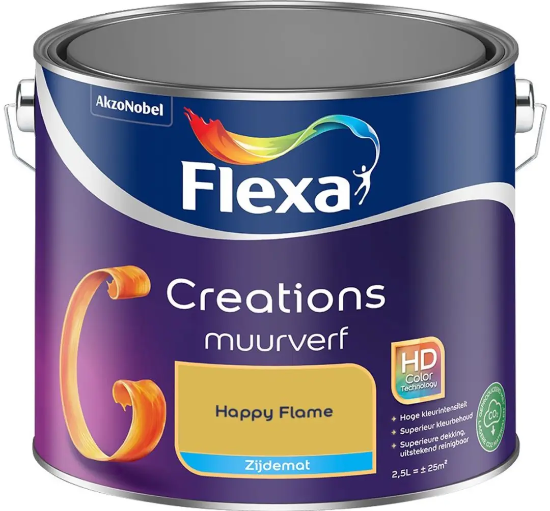 Flexa Creations Muurverf Zijdemat Happy Flame 2,5L