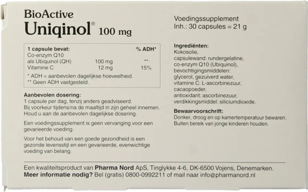 Pharma Nord BioActive Uniqinol 100mg - 30 Capsules