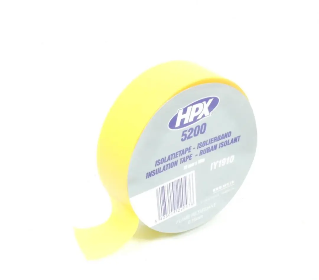 HPX PVC Isolatietape Geel 19mm x 10m