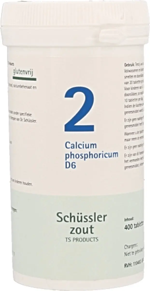 Pfluger Schüssler Zout 2 Calcium Phosphoricum D6 - 400 Tabletten
