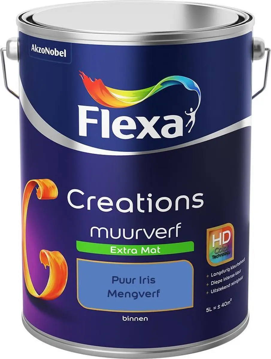 Flexa Creations Muurverf Extra Mat Puur Iris 5L