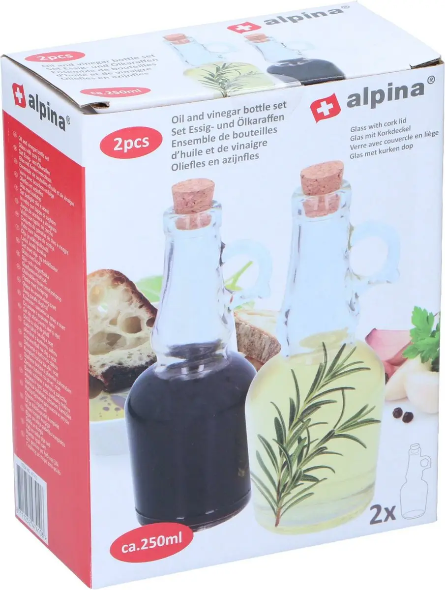 Alpina Olie- en Azijnfles Set 250ml - Glas - 2 Stuks - afbeelding 3 van 6