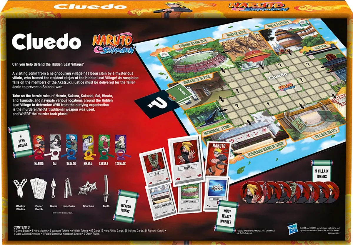 Winning Moves Cluedo Naruto Bordspel - 2-6 Spelers
