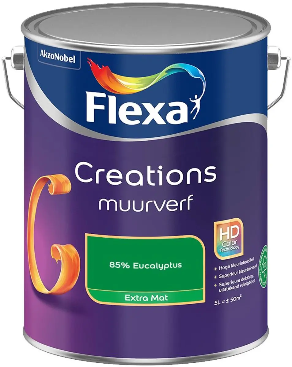 Flexa Creations Muurverf Extra Mat 85% Eucalyptus 5L