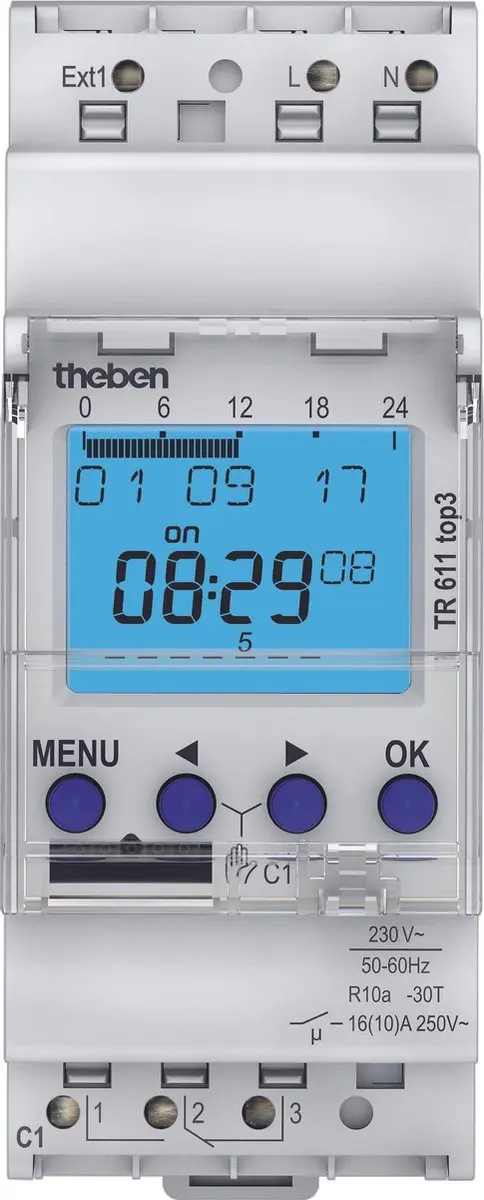 Theben TR 611 Digitale Schakelklok 1-Kanaals