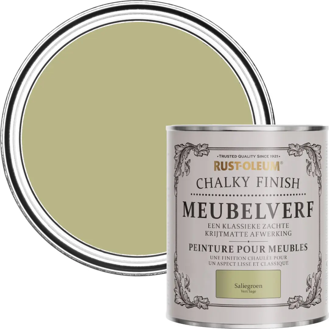 Rust-Oleum Groen Chalky Finish Meubelverf 750ml