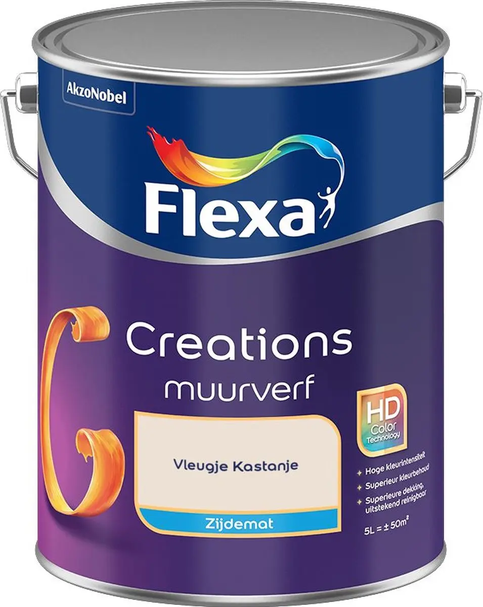 Flexa Creations Muurverf Zijdemat Vleugje Kastanje 5L
