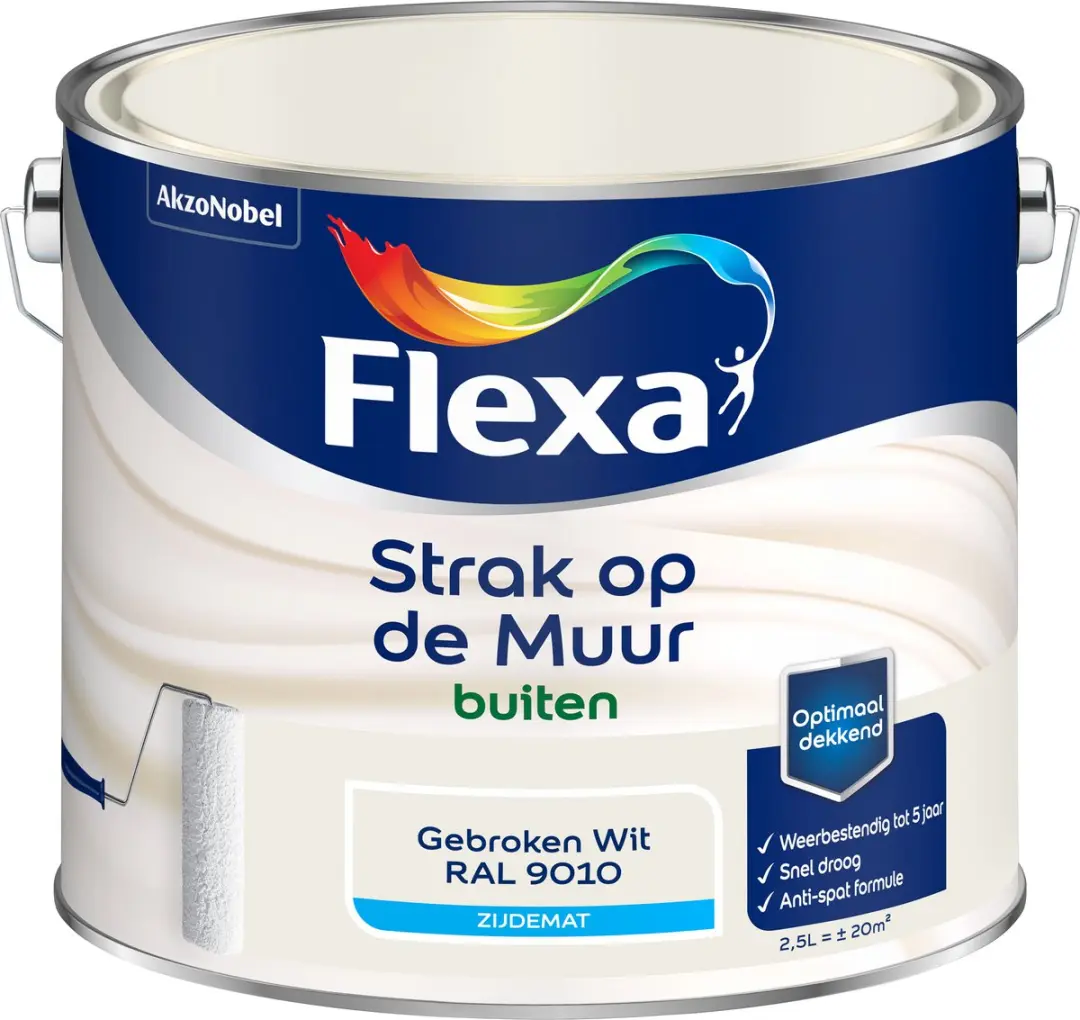Flexa Strak Op De Muur Buiten Zijdemat
