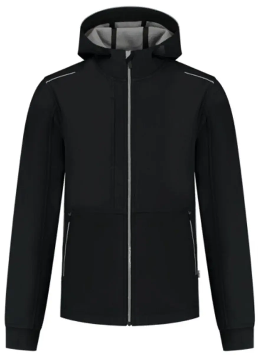 Tricorp 402705 Softshell Capuchon Accent black grey maat XL