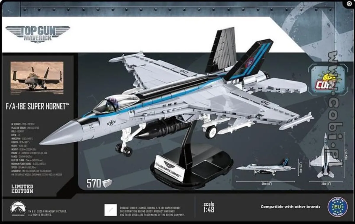 Cobi Super Hornet F/A-18E Bouwset 570 Onderdelen - COBI-5805