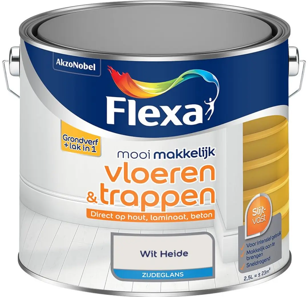 Flexa Mengverf Zijdeglans Wit Heide 2,5L