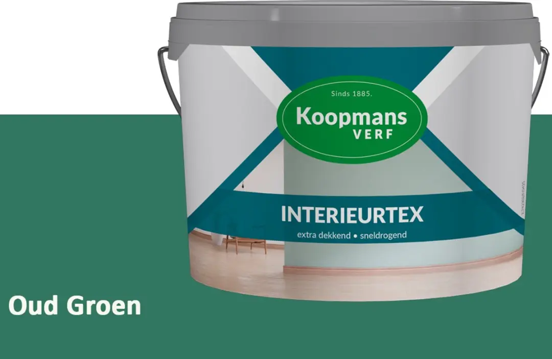 Koopmans Interieurtex Matte Muurverf Oud Groen 2,5L