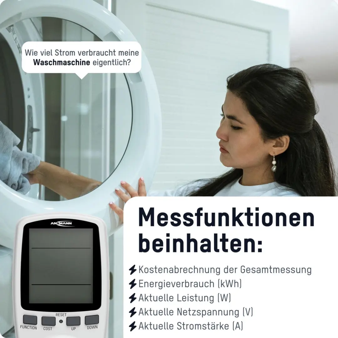 Ansmann APM2 Energiekostenmeter - 3680W - Wit
