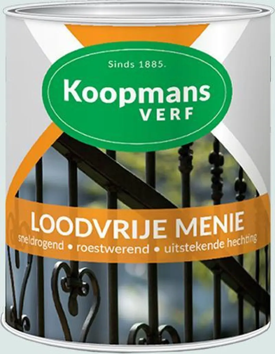 Koopmans Loodvrije Menieverf Oranje 0.75l