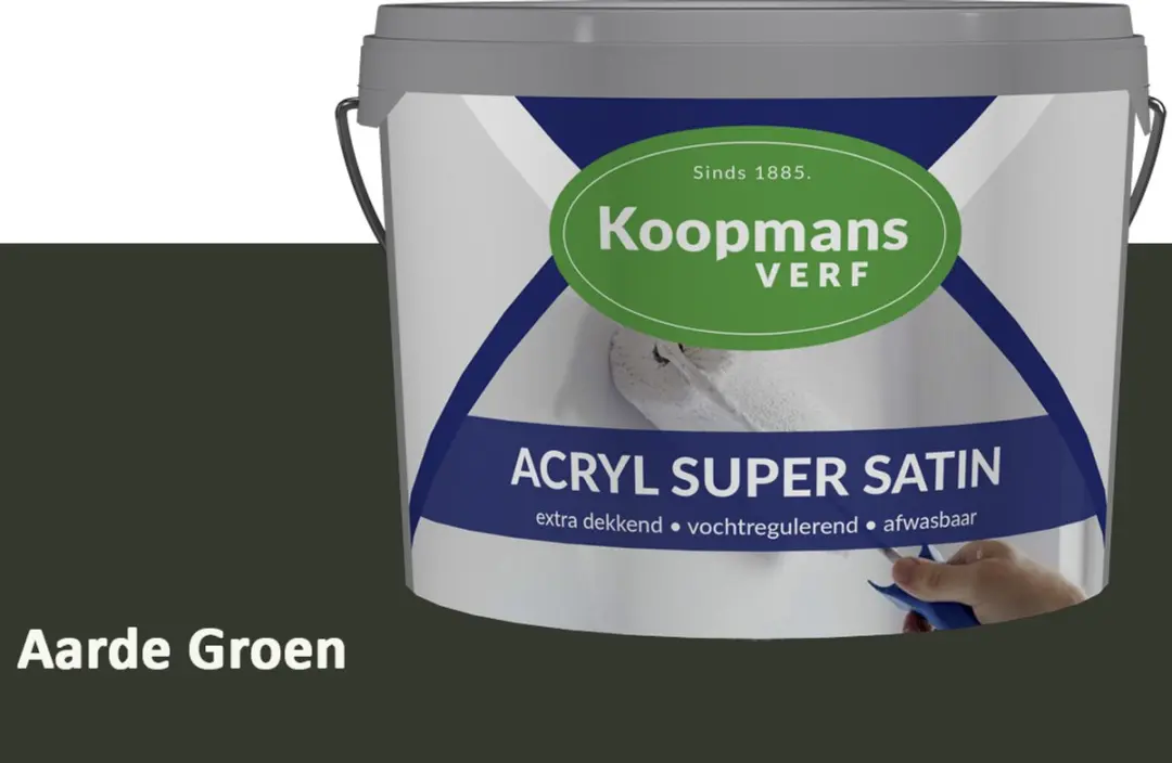 Koopmans Acryl Super Satin Aarde Groen Muurverf 1L