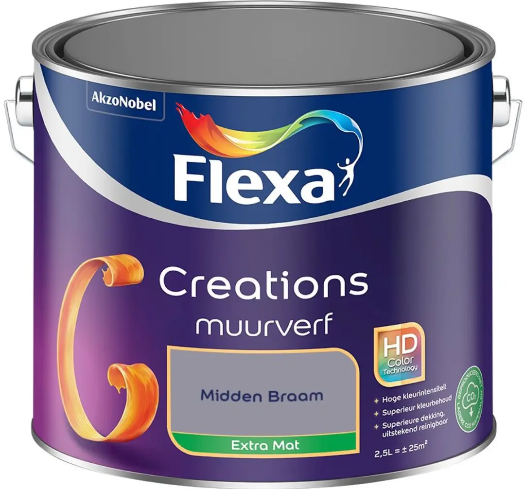 Flexa Creations Muurverf Extra Mat Midden Braam 2,5L