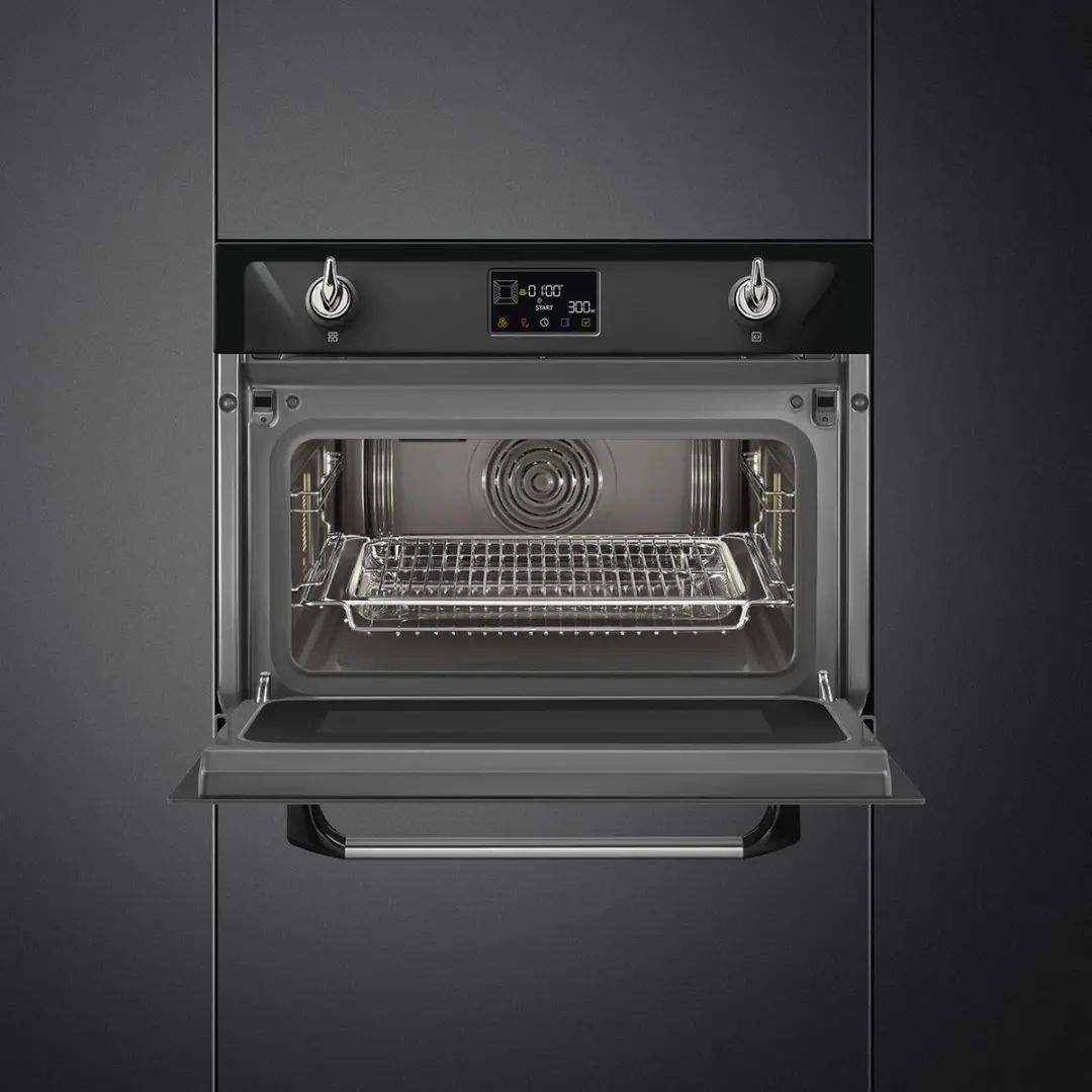 Smeg SO4902M1N Inbouw Oven Combi-Magnetron 45cm - Zwart