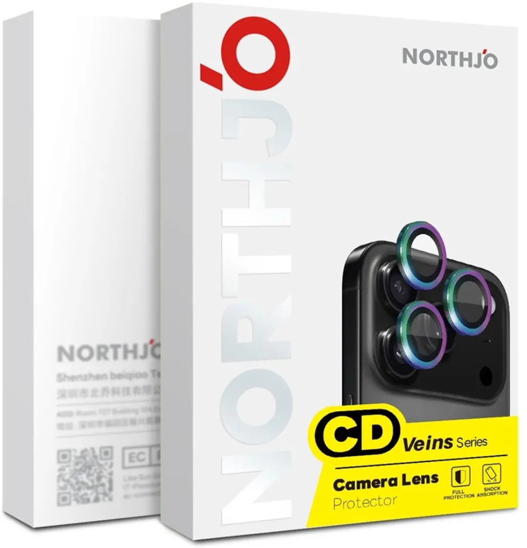 NORTHJO Galaxy Z Flip 8 Lensprotector - 2 Stuks - Zwart