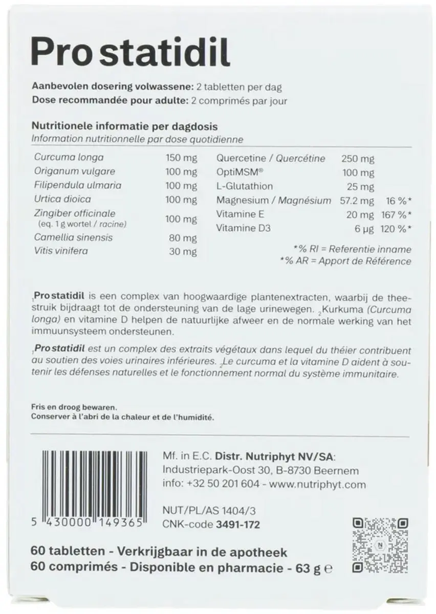 Nutriphyt Prostatidil 60 Tabletten