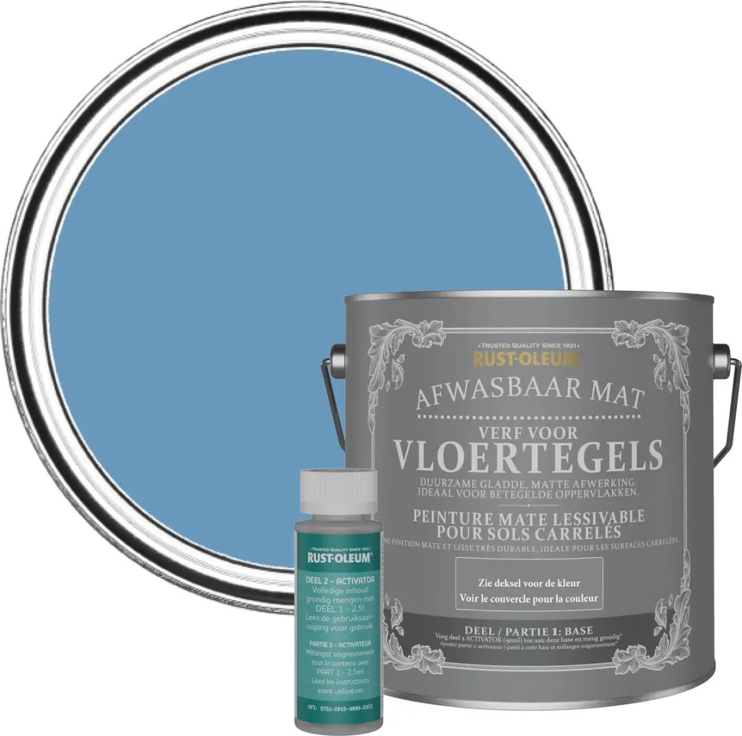 Rust-Oleum Vloertegelverf Korenbloemblauw 2,5L